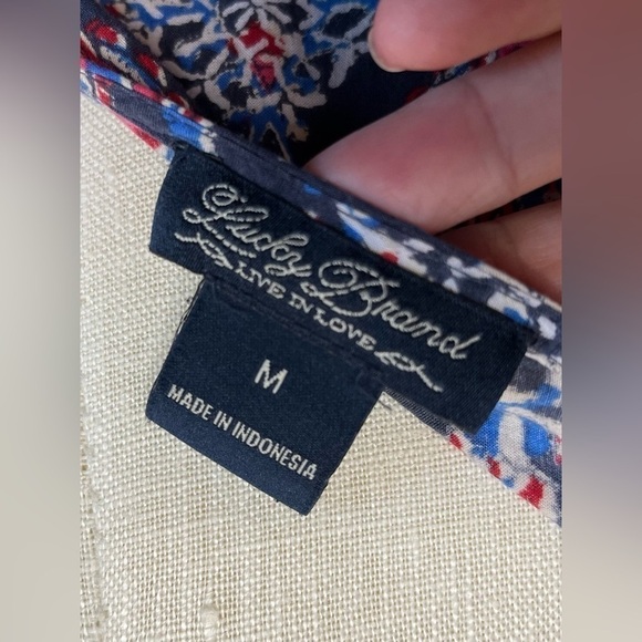 Lucky Brand Red White & Blue Tank Top. Summer Top. Size M - Picture 6 of 6